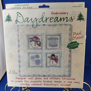 NIB Daydreams Embroidery Kit under Glass #72629 - "Frosty Welcome” - Vintage